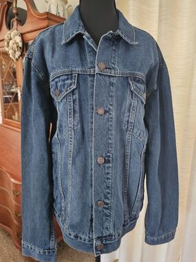 Women's Classic Denim Jean Jacket - Dark Blue